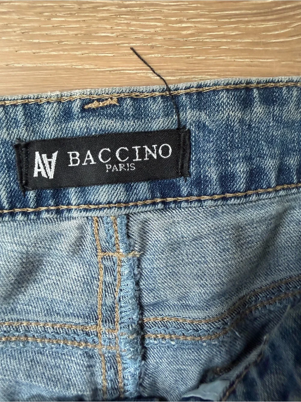 Women's Distressed Denim Shorts - Blue